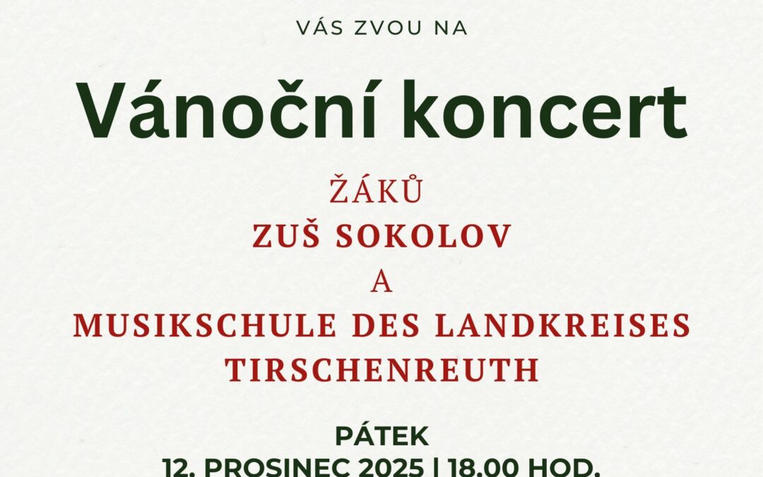 Vánoční koncert žáků ZUŠ Sokolov